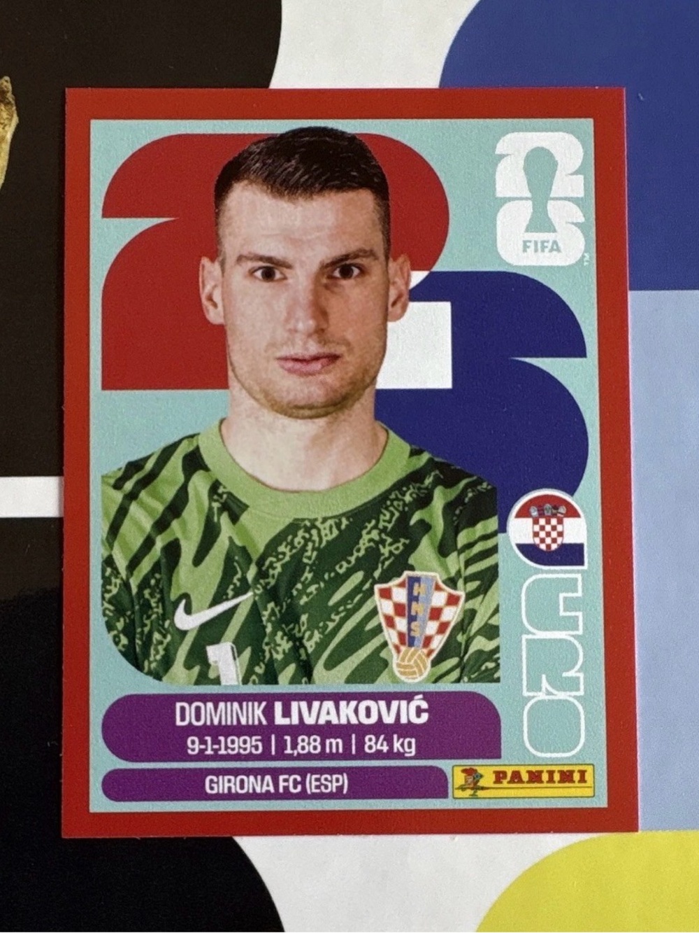 Panini FIFA World Cup 2026 Dominik Livaković Croatia Sticker CRO 2 Red Parallel